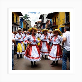 Colombian Dancers 4 Art Print