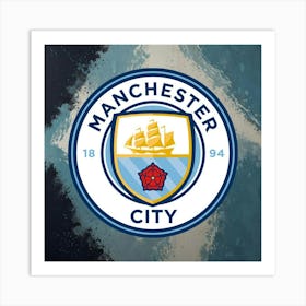 Manchester City F.C. Logo Wall Art 17 Art Print