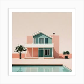 House By The Pool Art Print