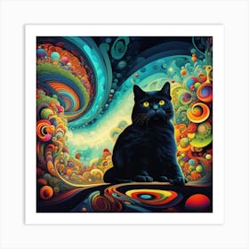 Black Cat 2 Art Print