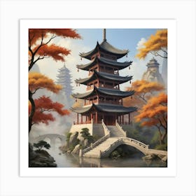 Default Chinese Pagoda Art Print 0 Art Print