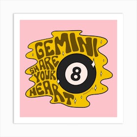 Gemini Magic 8 Ball Art Print