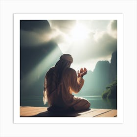 Muslim Man Praying Art Print