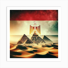 Egypt Flag Art Print