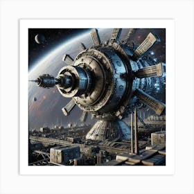 Aether Spear Destroyer Orbital Support Module 1024 Art Print