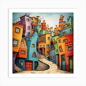 Colorful City 4 Art Print