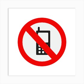 No Cell Phone SignA fine artistic print that decorates the place.1 Art Print