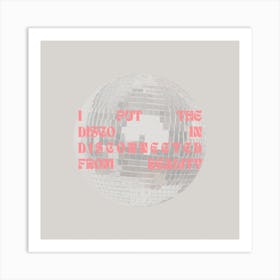 Disco Art Print