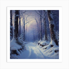 Snowy Path Art Print