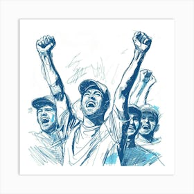 A Sports Fans Cheering Hand Drawn Sketch Illustr 1718674562 4 Art Print