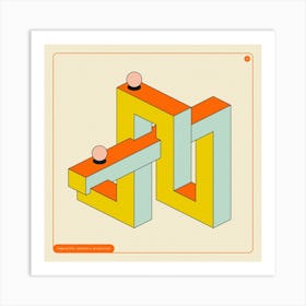 Impossible Geometrics 32 Square Art Print