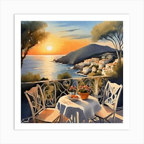 Anacapri Sunset Art Print