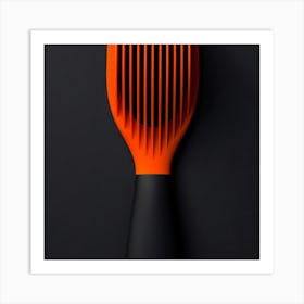 Orange Hair Comb Art Print