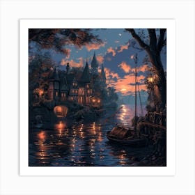 Night On The Water Art Print