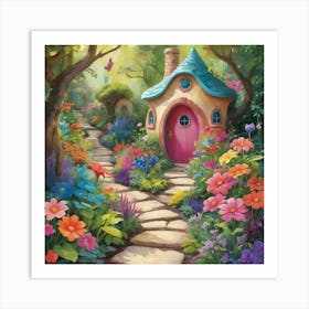 Fairy House Paintings Art Print 1 Art Print