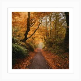 Autumn Forest Path 5 Art Print