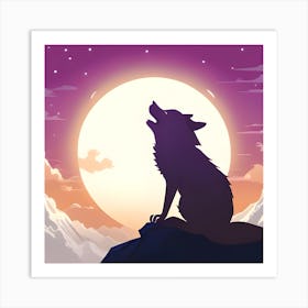 Howling Wolf Art Print