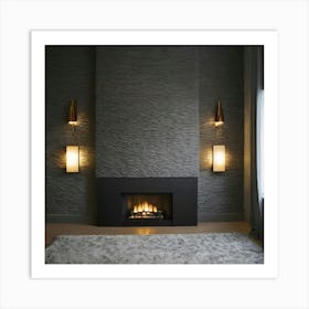 Modern Fireplace Art Print