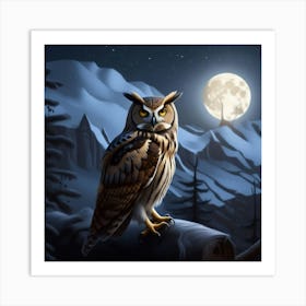 Moonlit Guardian Art Print