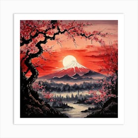 Red Sunrise Art Print