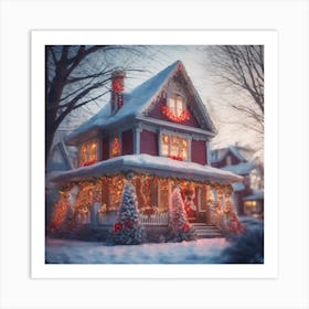 Christmas House 90 Art Print