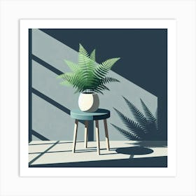 Fern In A Pot 5 Art Print