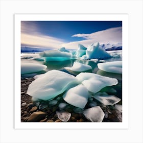 Icebergs In Iceland 1 Art Print