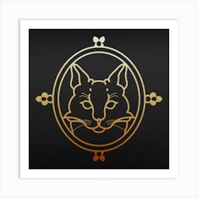 Cat Logo Art Print
