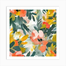 Abstract Floral Painting 5 Art Print