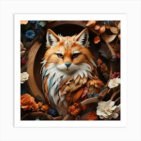 Cat Panting Virtuel Art Print