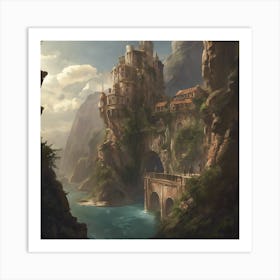 Castle In The Mountains 1 Art Print