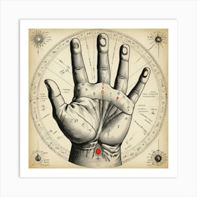 Illustrative Albedo Palmistry Art 1 Art Print