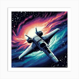 8-bit space exploration vessel 1 Art Print