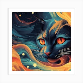 Cat Painting Art Print