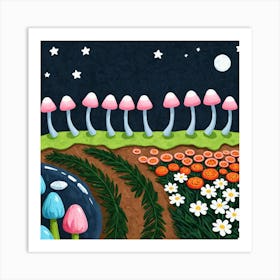 Mushroom Garden 26 Art Print