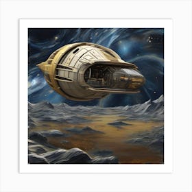 Spaceship In Space 6 Art Print