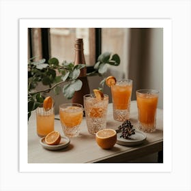 Default Drinks In Different Tableware And Accessories Aestheti 1 Art Print