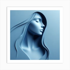 Silhouette a woman 19 Art Print