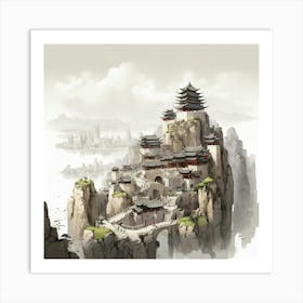 Chinese Castle raw Art Print