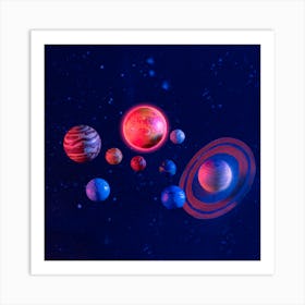 Planets In Space 1 Art Print