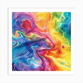 Rainbow Vortex (5) Art Print