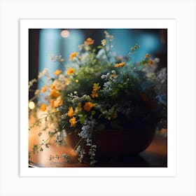 Flowers In A Bowl Art Print