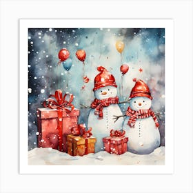 Snowy Surprises Symphony Art Print