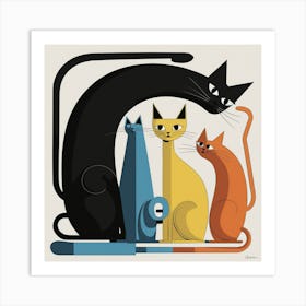 Family Of Cats 1 Art Print