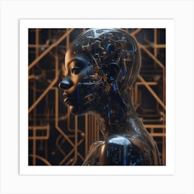 Futuristic Woman 33 Art Print