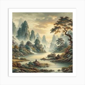 Asian Landscape Art Print