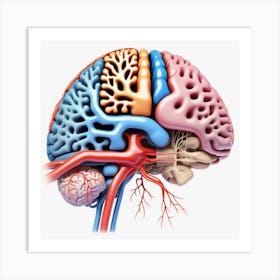 Blood Vessels In The Brain 3 Art Print