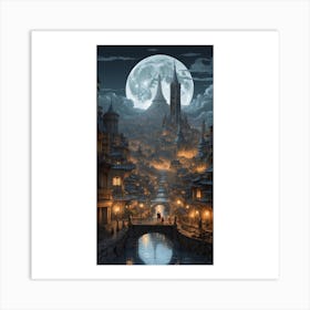 City At Night Art Print