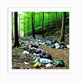 Trash In The Forest 20 Art Print