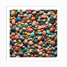 Colorful Pebbles Art Print